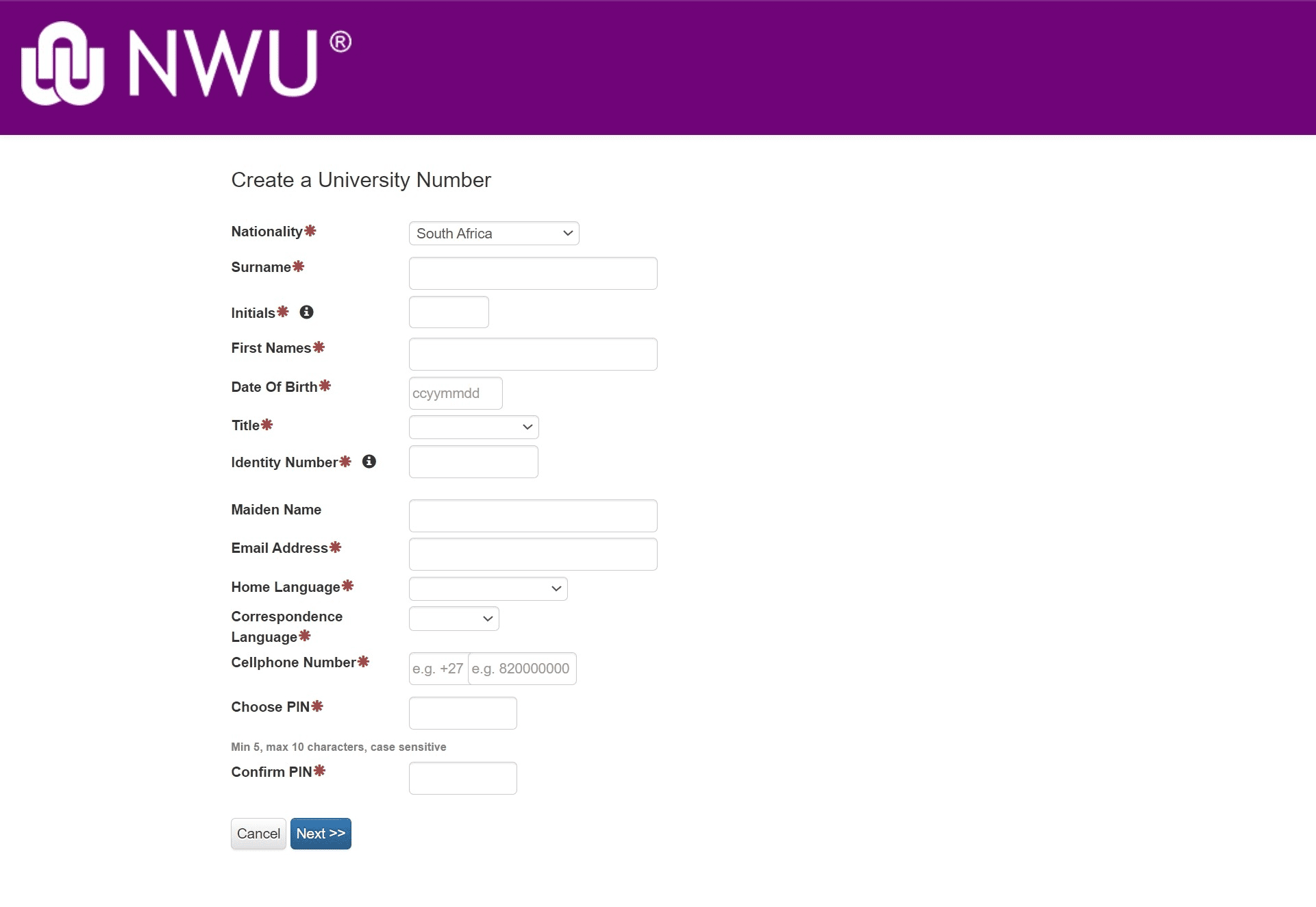 How To Create North West University- NWU Student Number